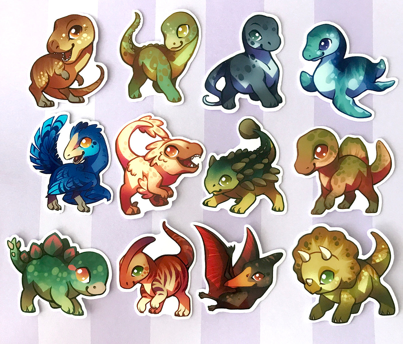 Adorable Dinosaur Sticker Set