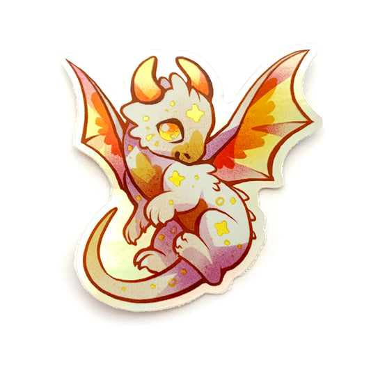 Holographic Comet Dragon Stickers