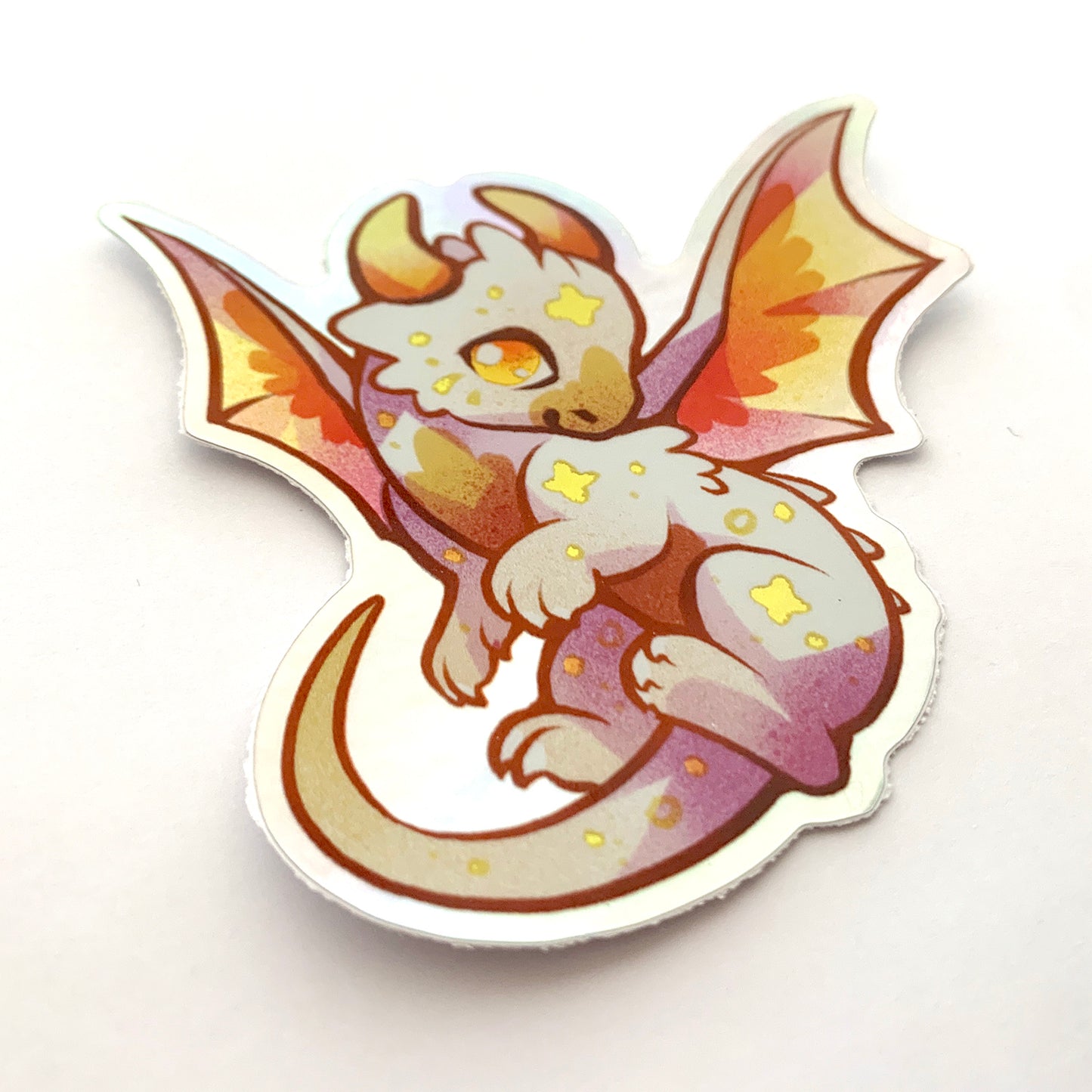 Holographic Comet Dragon Stickers