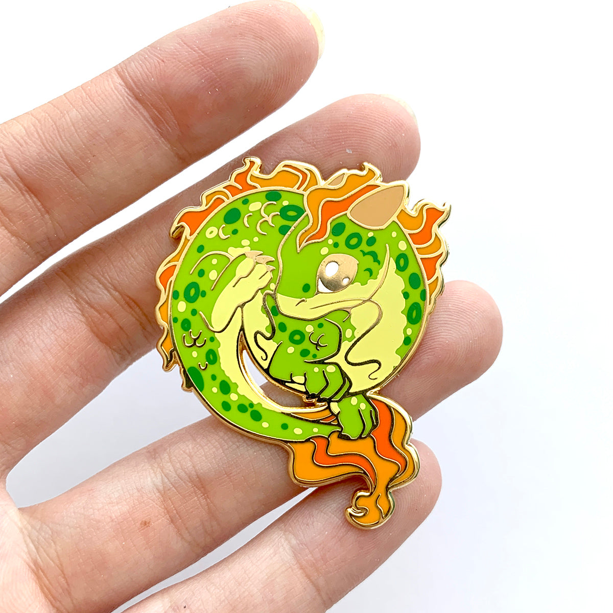 Green Dragon Enamel Pin