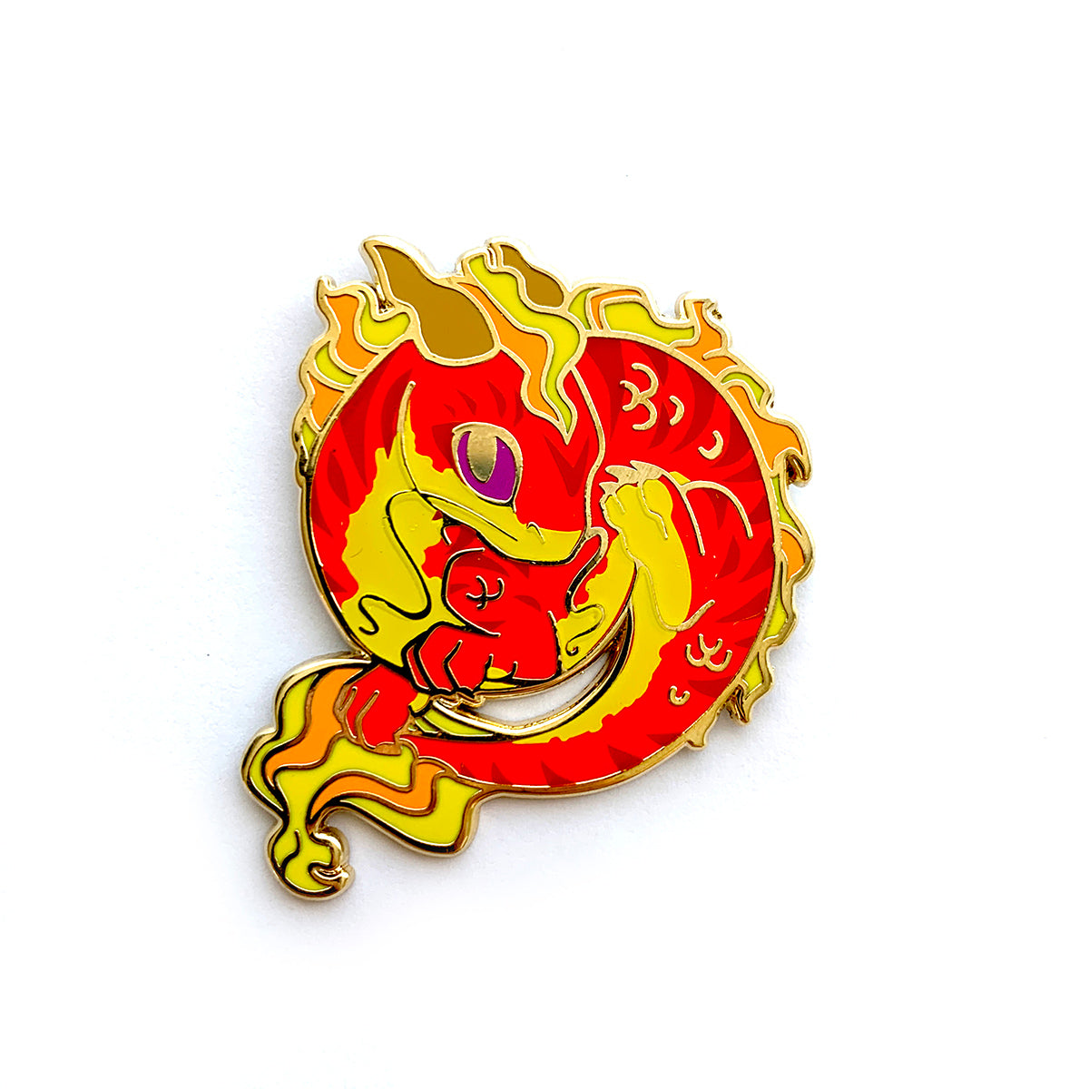Red Dragon Enamel Pin – Shinepaw Design
