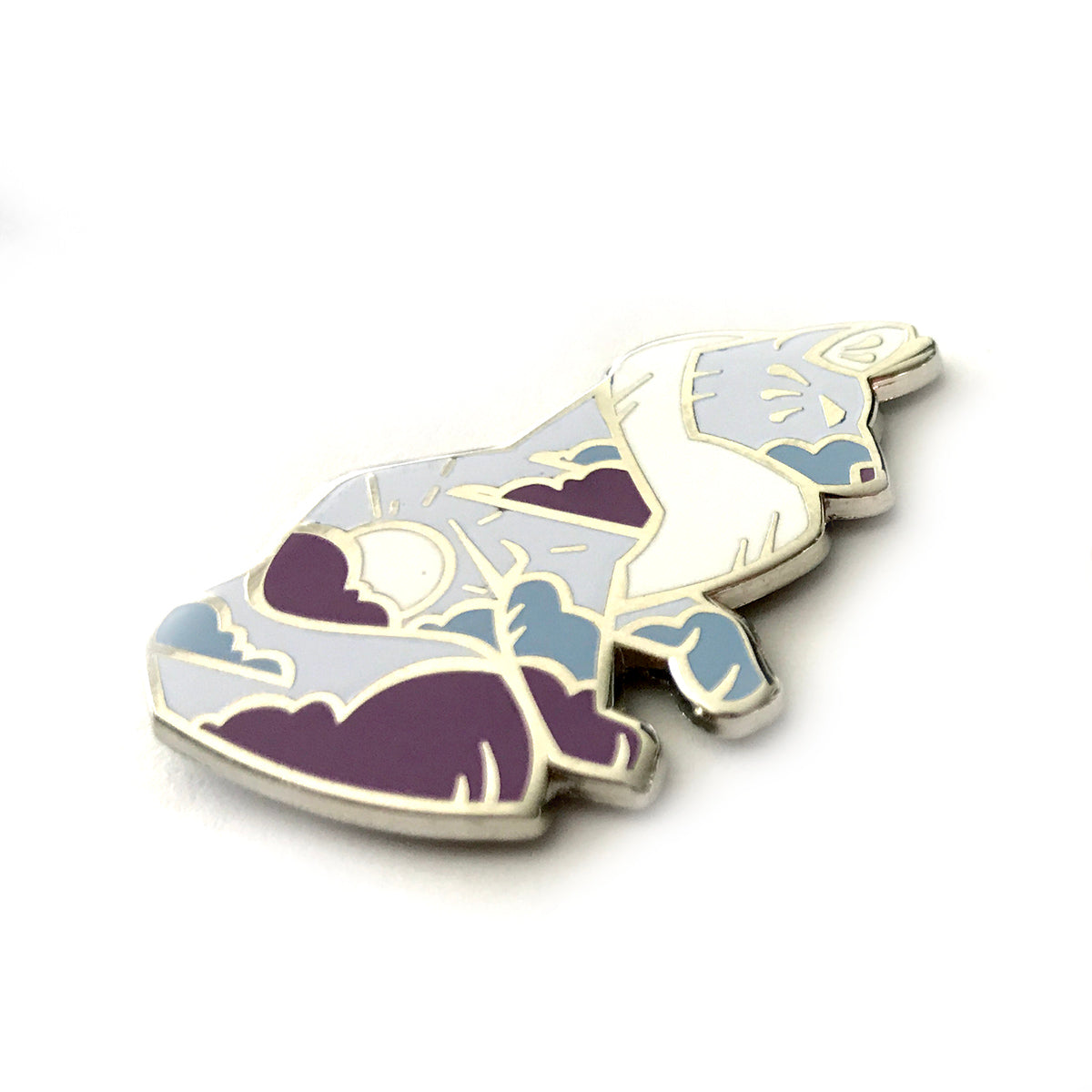 Dusk Solar Wolf Enamel Pin