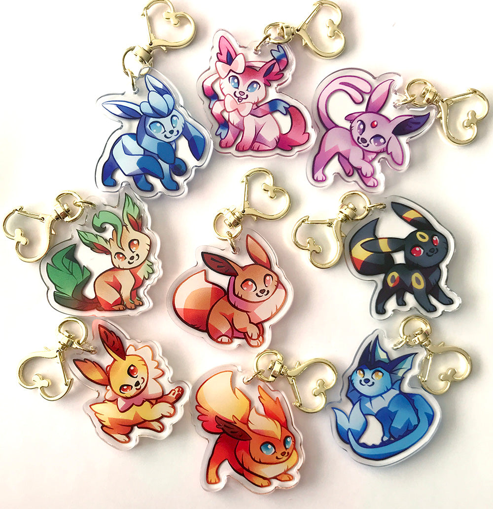 Glaceon Keyring Charm