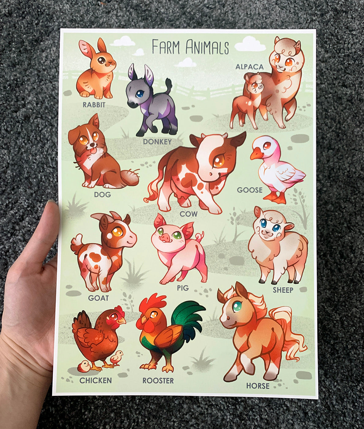 Farm animals - Art Print
