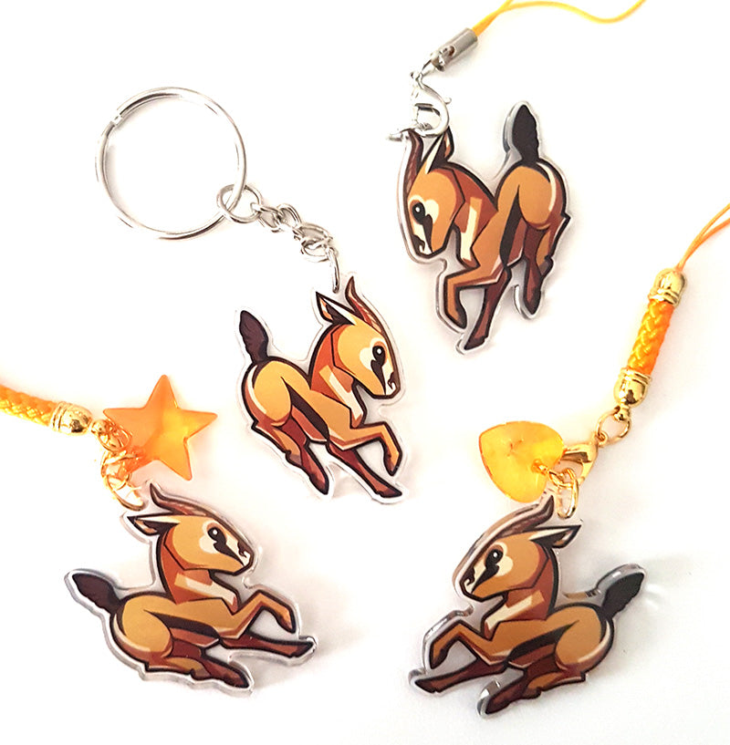 Chibi Gazelle Keyring Charm