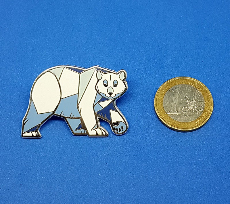 Angular Polar Bear Enamel Pin