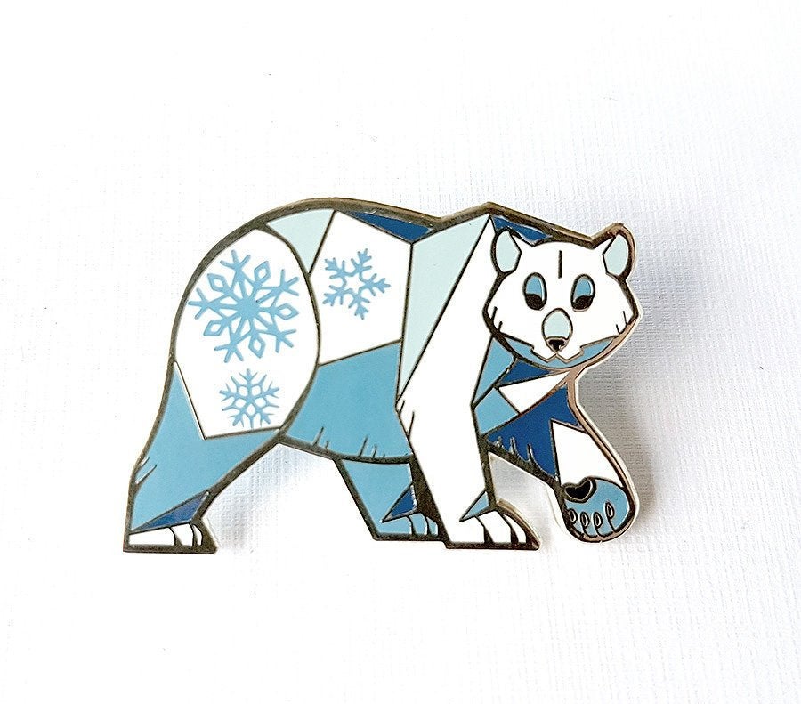 Angular Polar Bear Enamel Pin