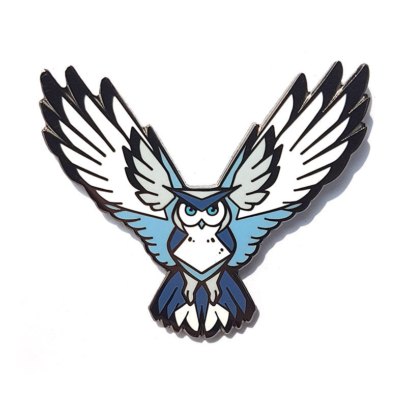 Angular White Owl Hard Enamel Pin