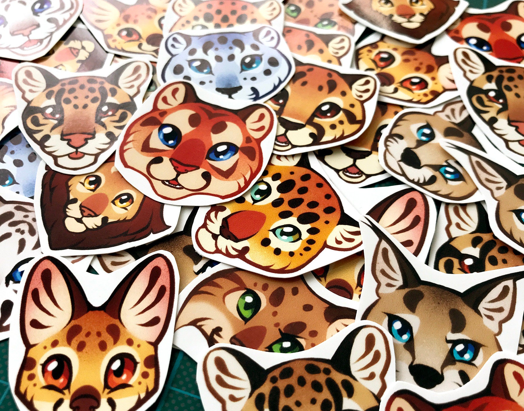 Cute Wild Cat Sticker Set – Shinepaw Design