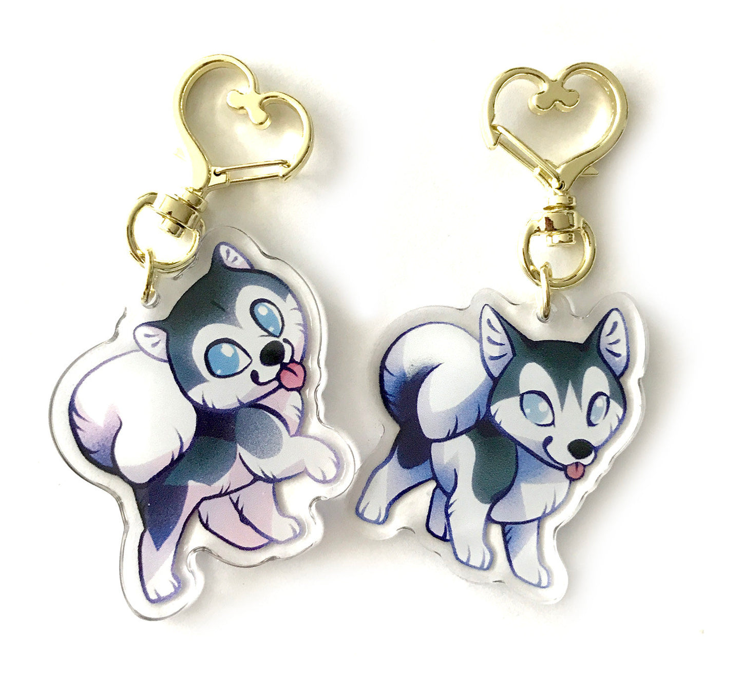 Husky Dog Keyring Charm