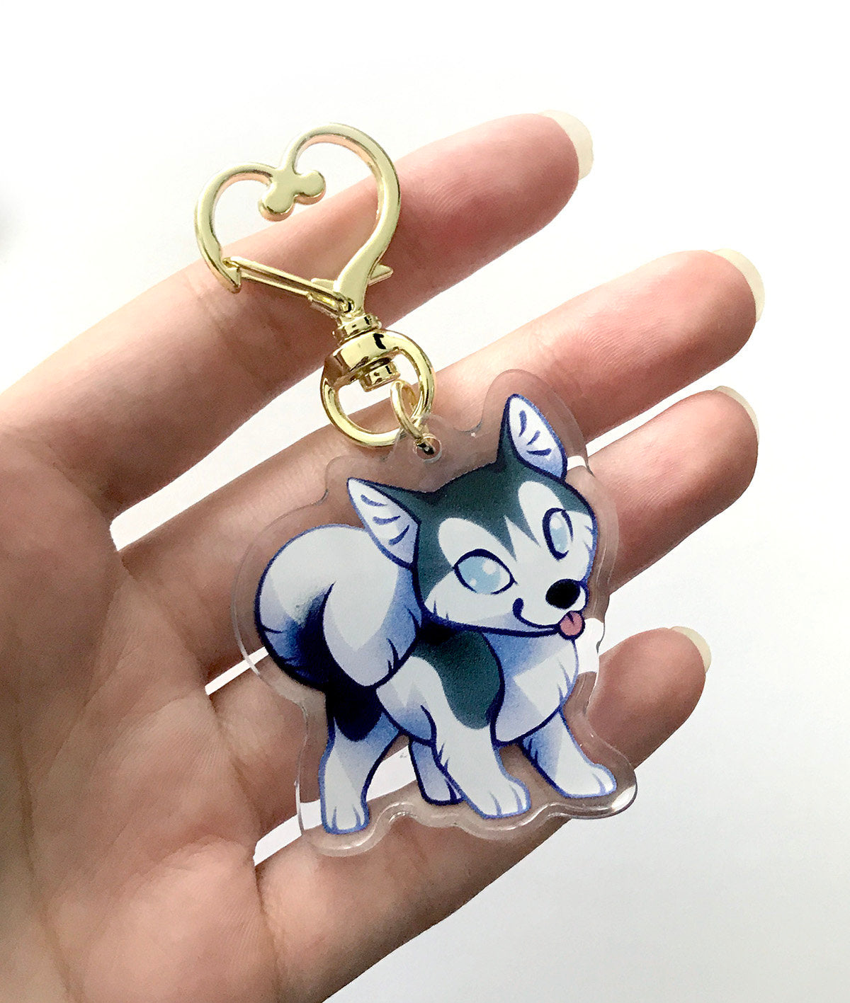 Husky Dog Keyring Charm