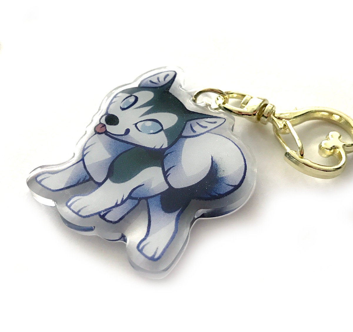 Husky Dog Keyring Charm