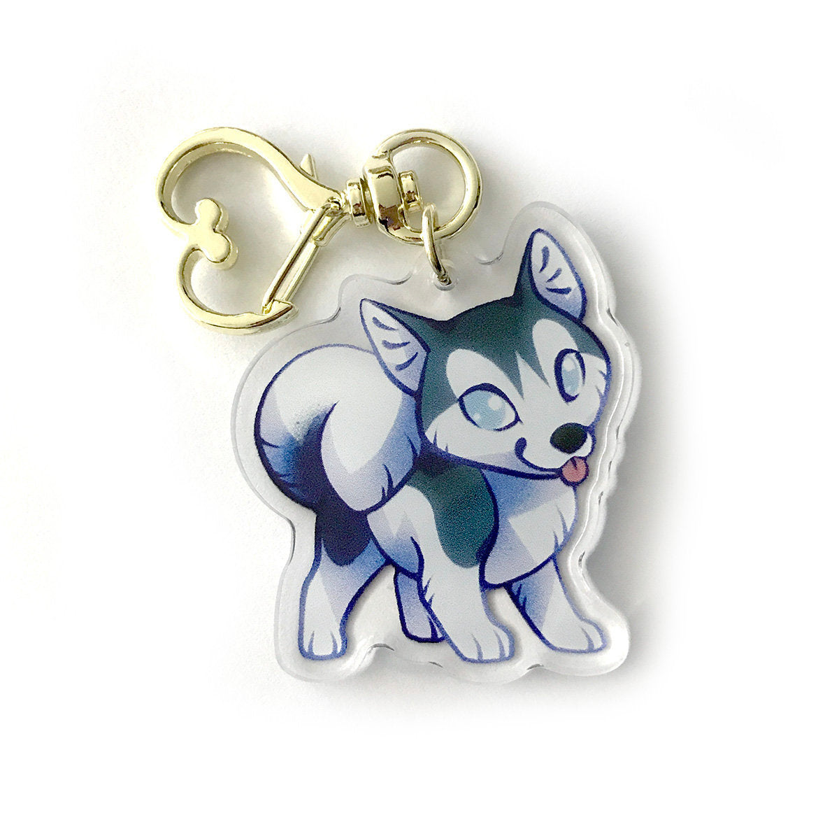 Husky Dog Keyring Charm