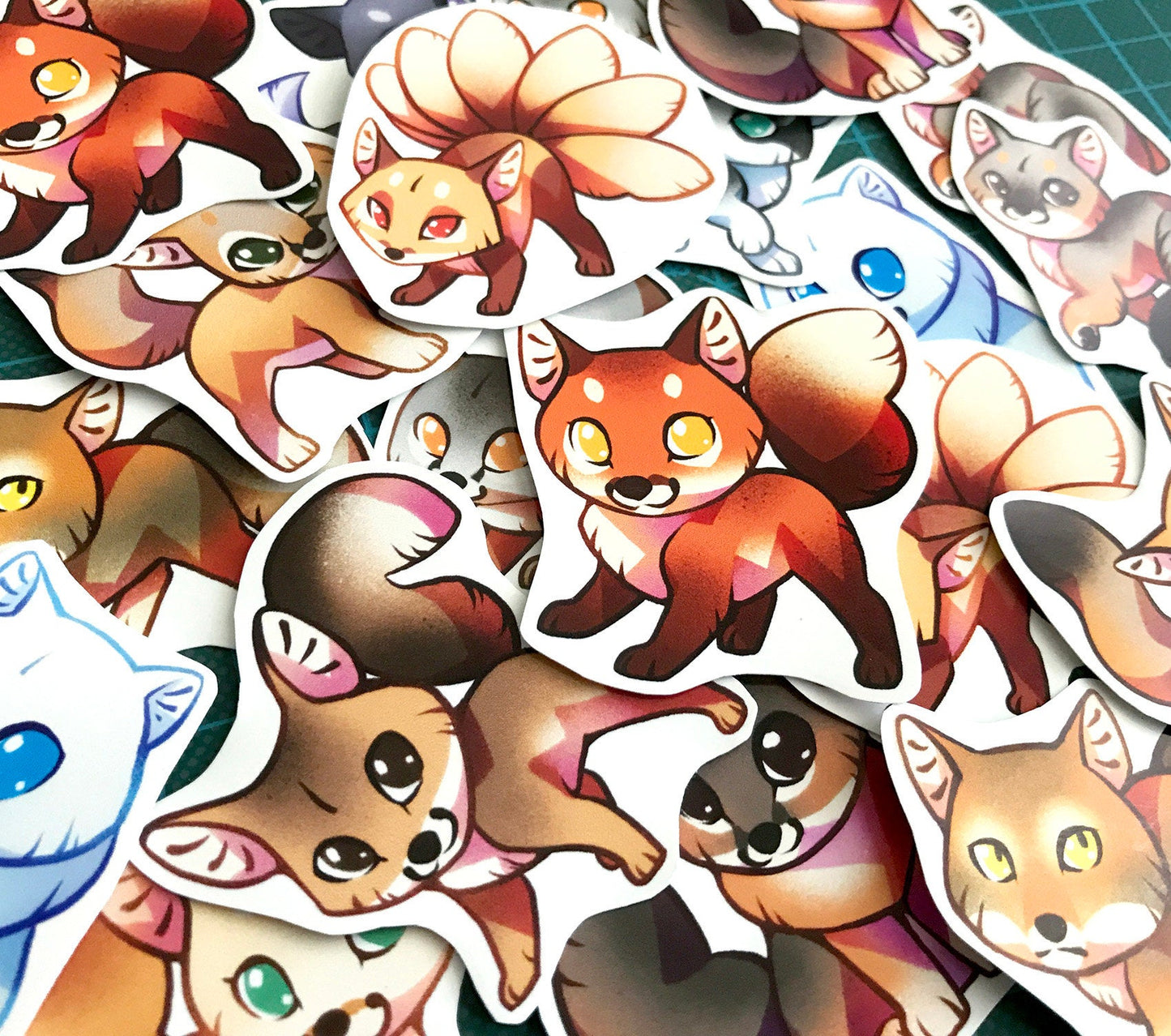 Cute Fox Sticker Set