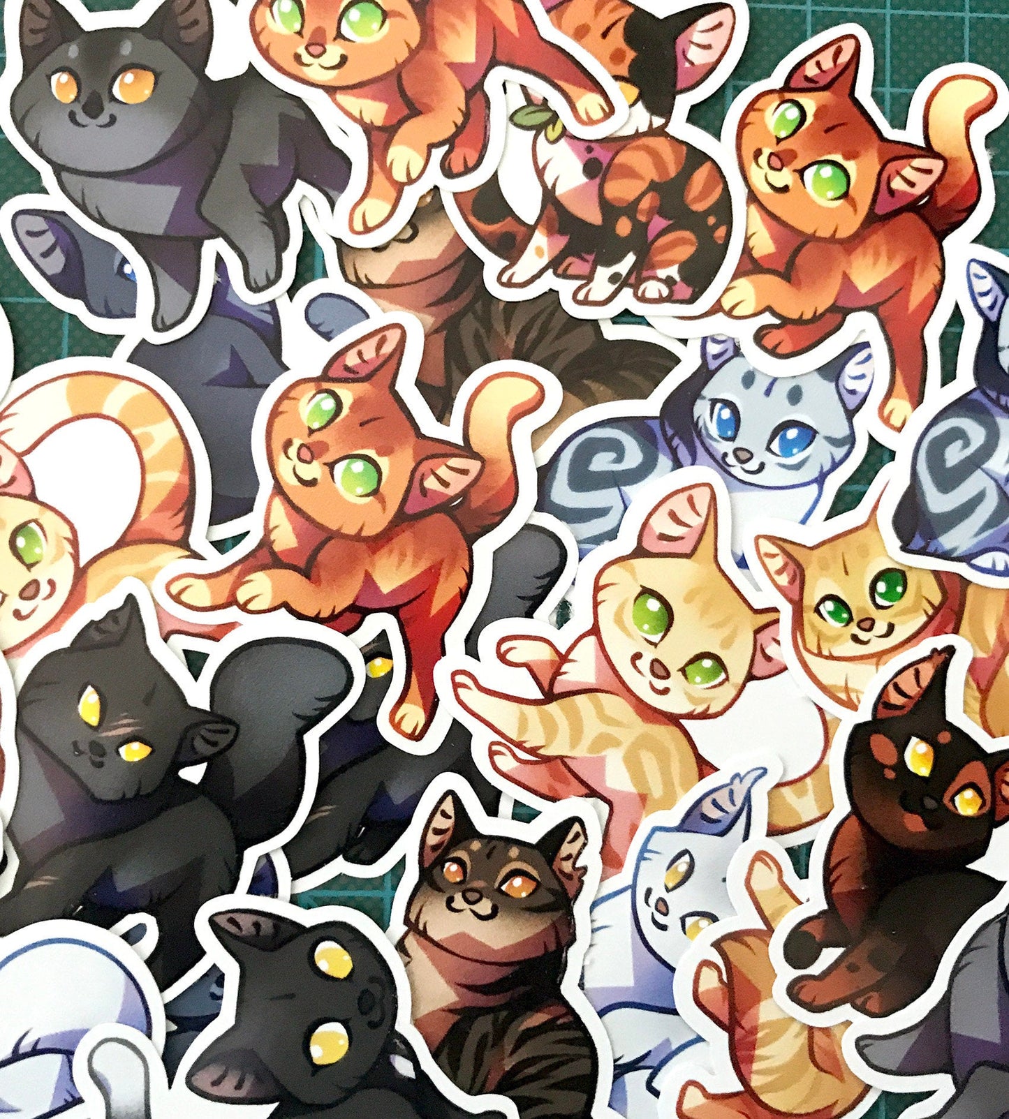Cute Warrior Cats Sticker set