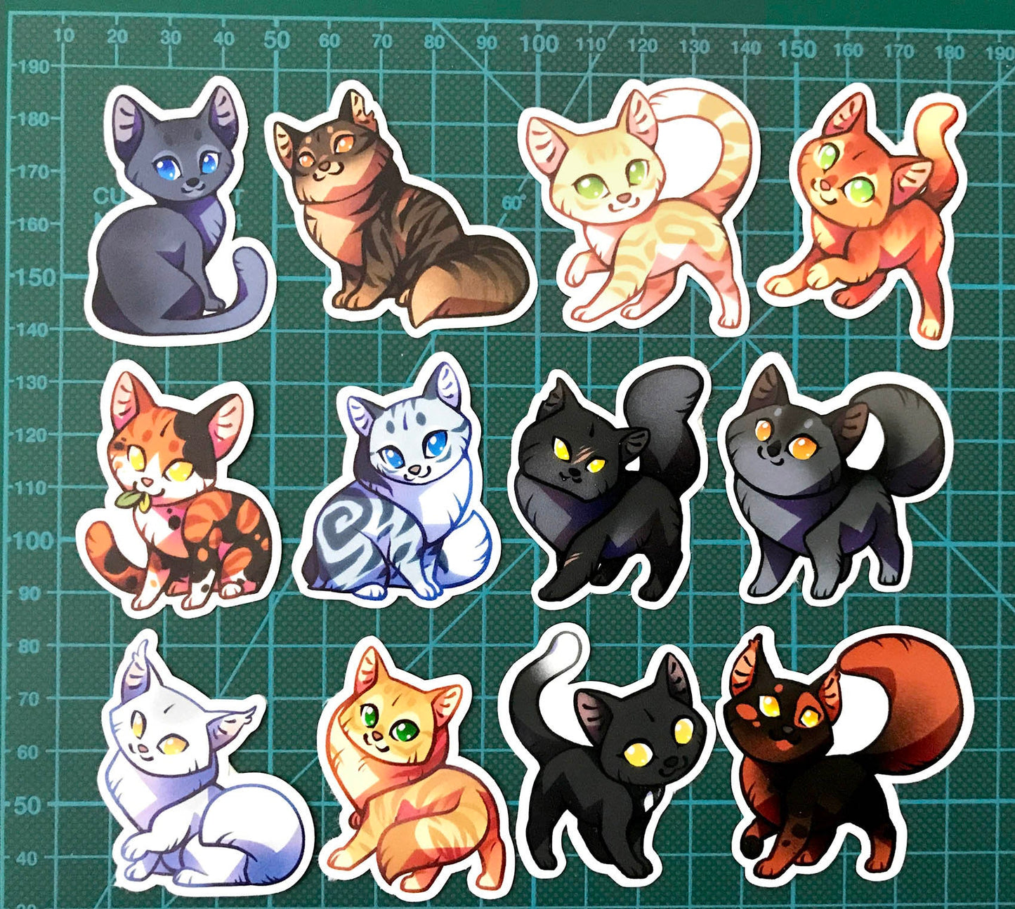 Cute Warrior Cats Sticker set