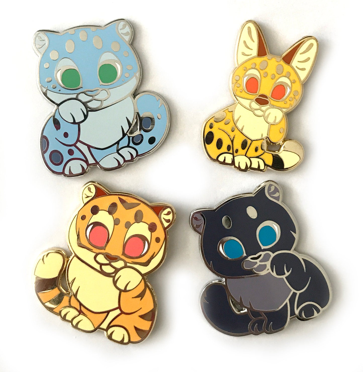 Tiger Lucky Cat Enamel Pin