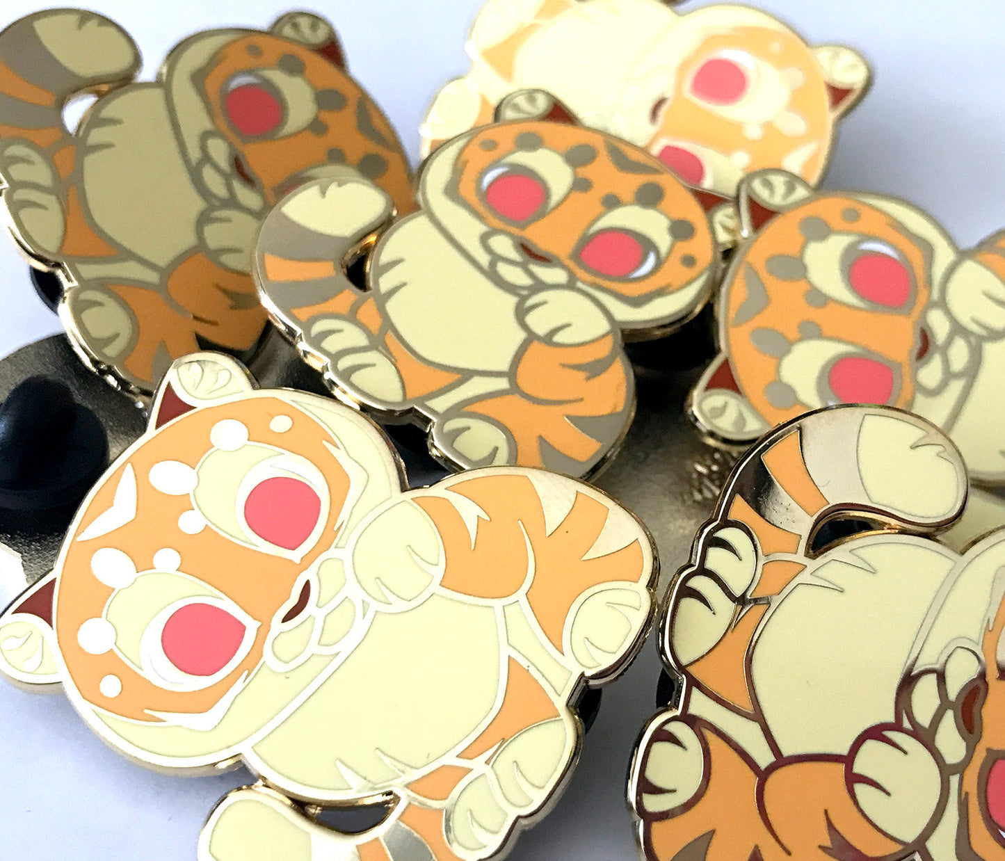 Tiger Lucky Cat Enamel Pin