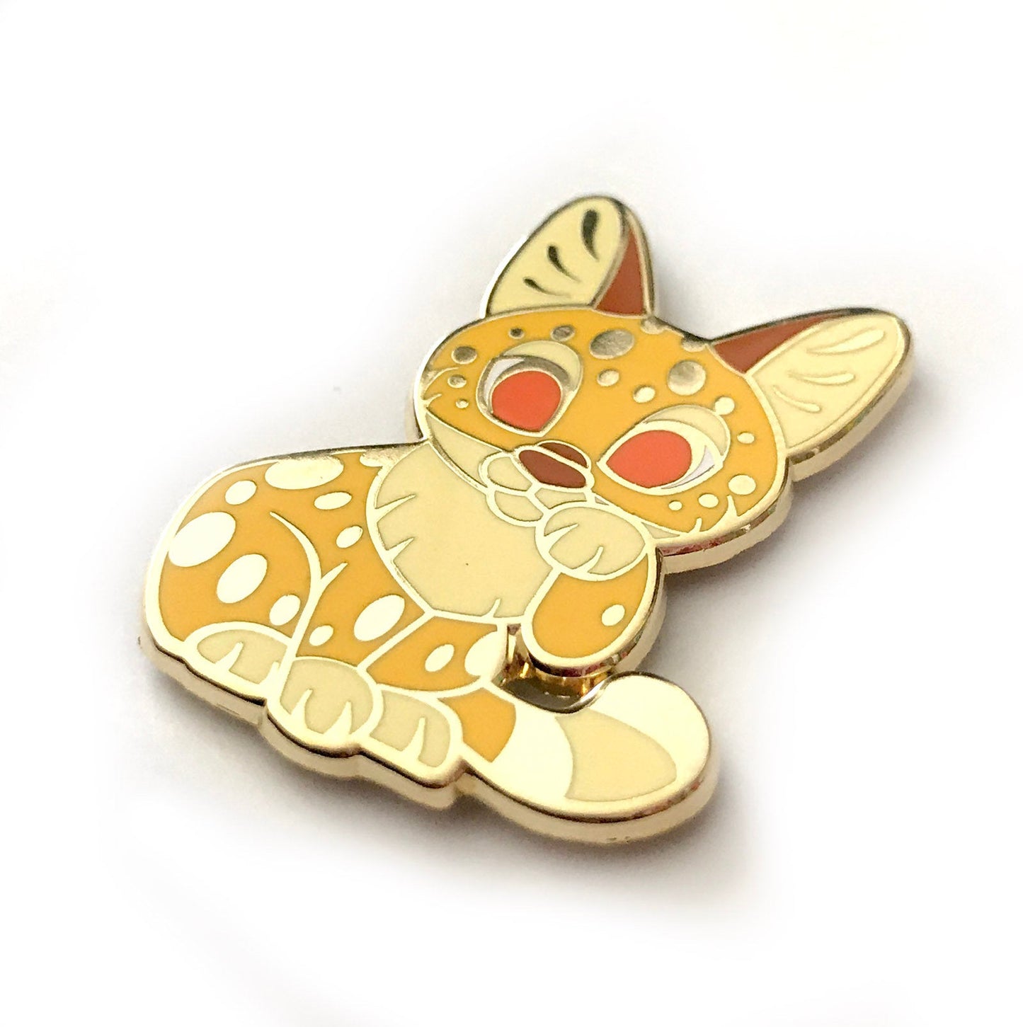 Serval Lucky Cat Enamel Pin