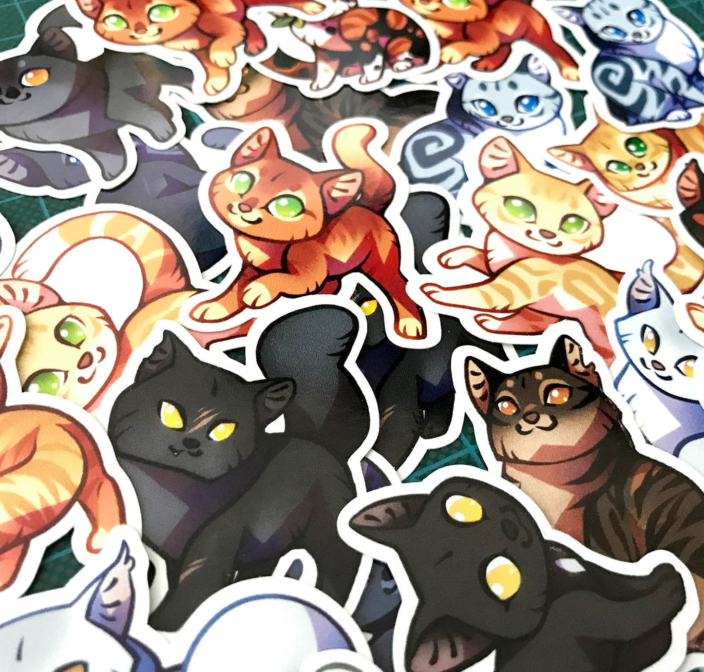 Cute Warrior Cats Sticker set