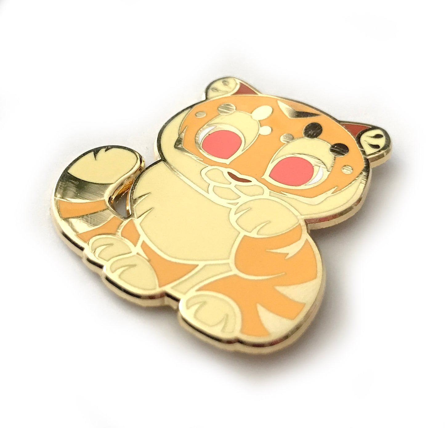 Tiger Lucky Cat Enamel Pin