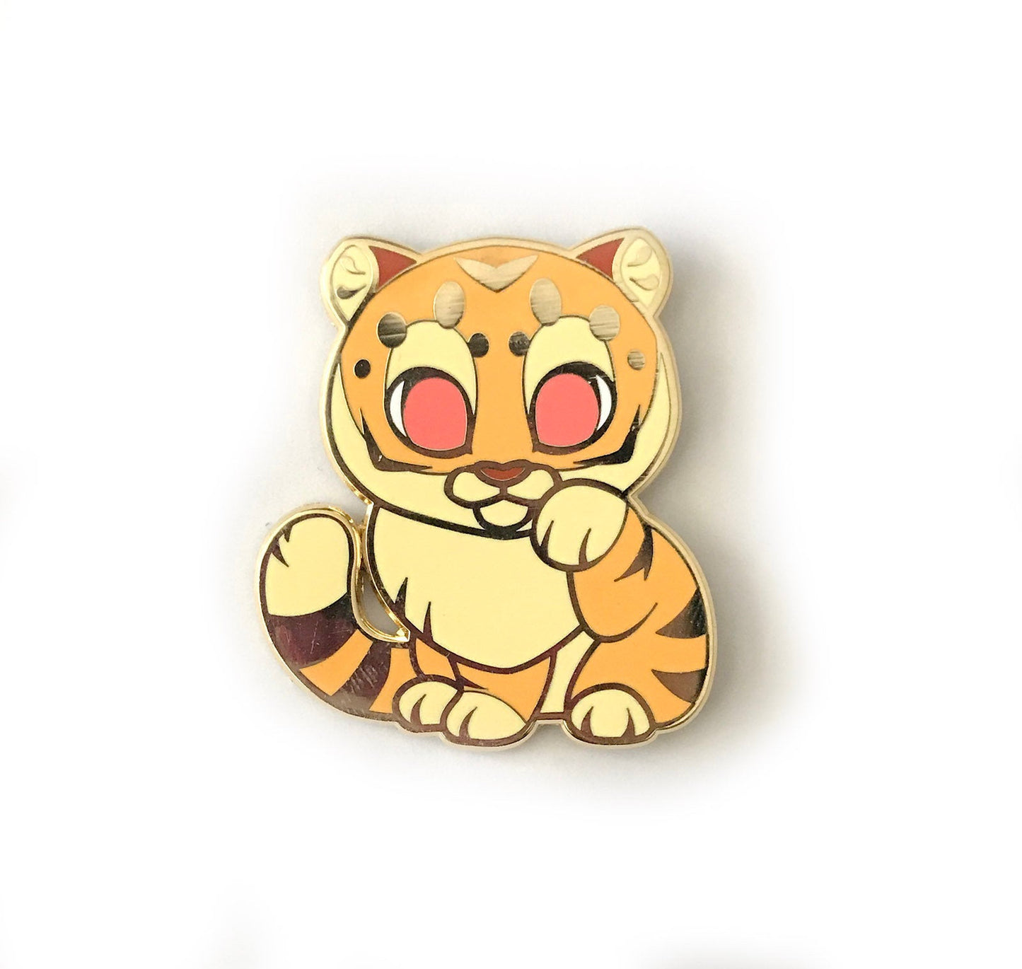 Tiger Lucky Cat Enamel Pin