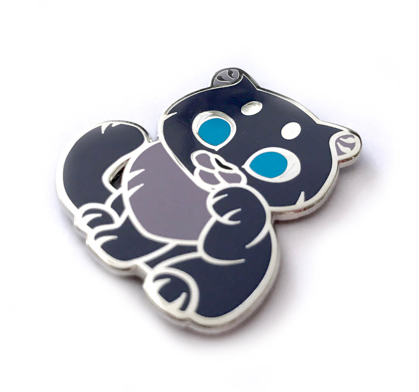 Black Panther Lucky Cat Enamel Pin - Normal