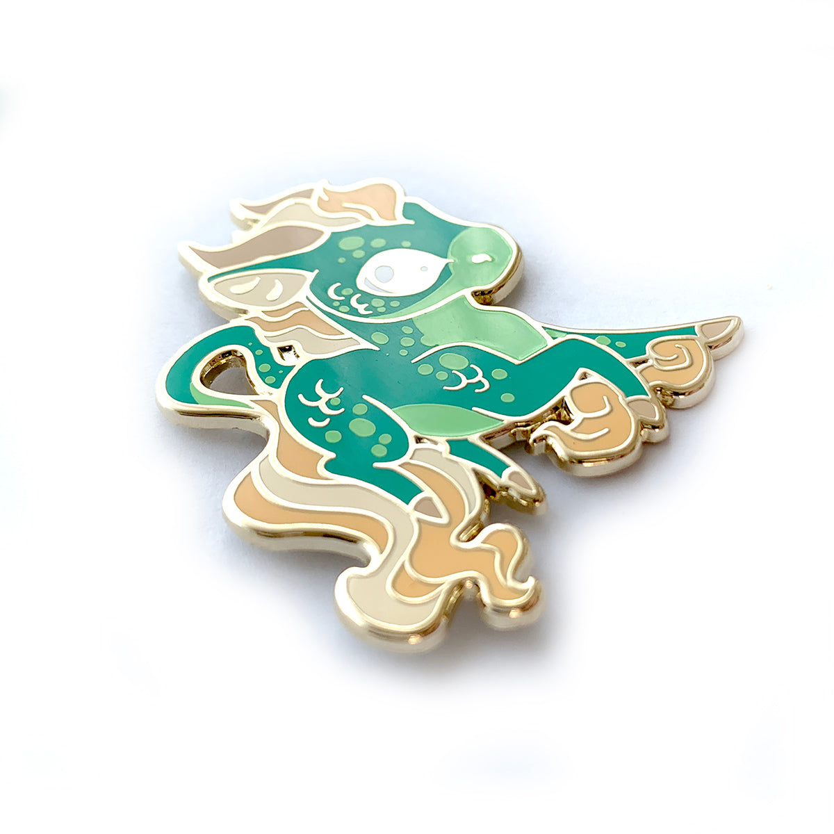 Green Kirin Enamel Pin