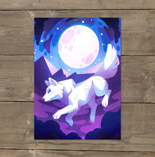 White Wolf Moon - Art Print