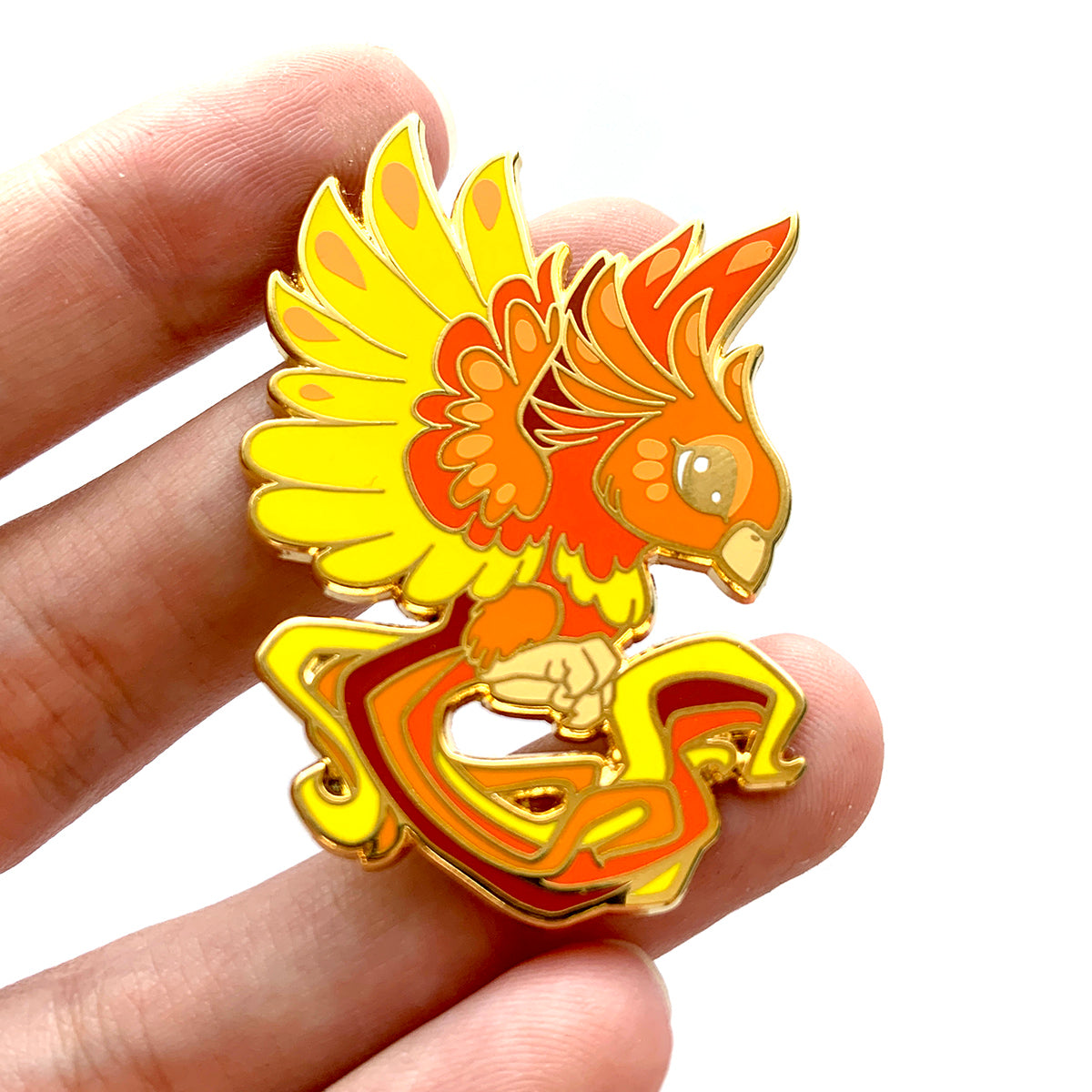 Phoenix Pd Pin Red Phoenix Enamel Pin – Shinepaw Design