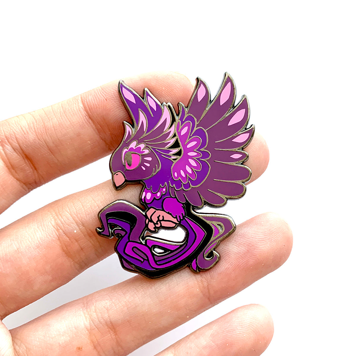 Purple Phoenix Enamel Pin