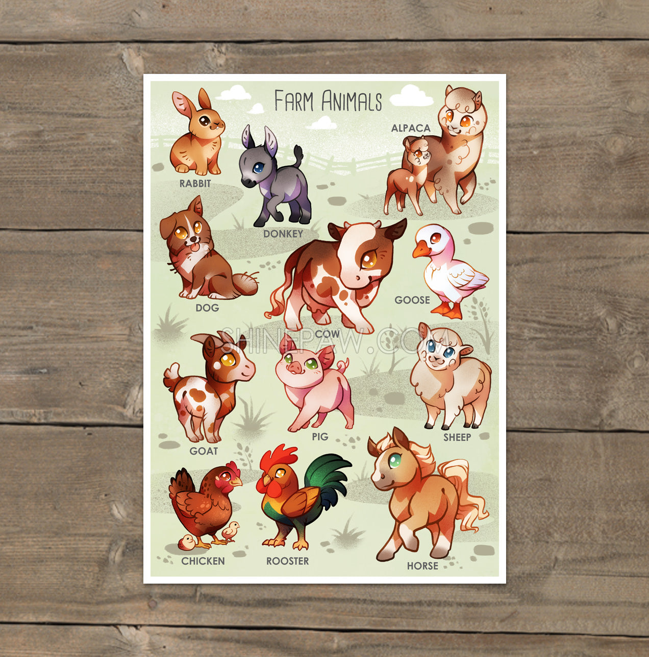 Farm animals - Art Print