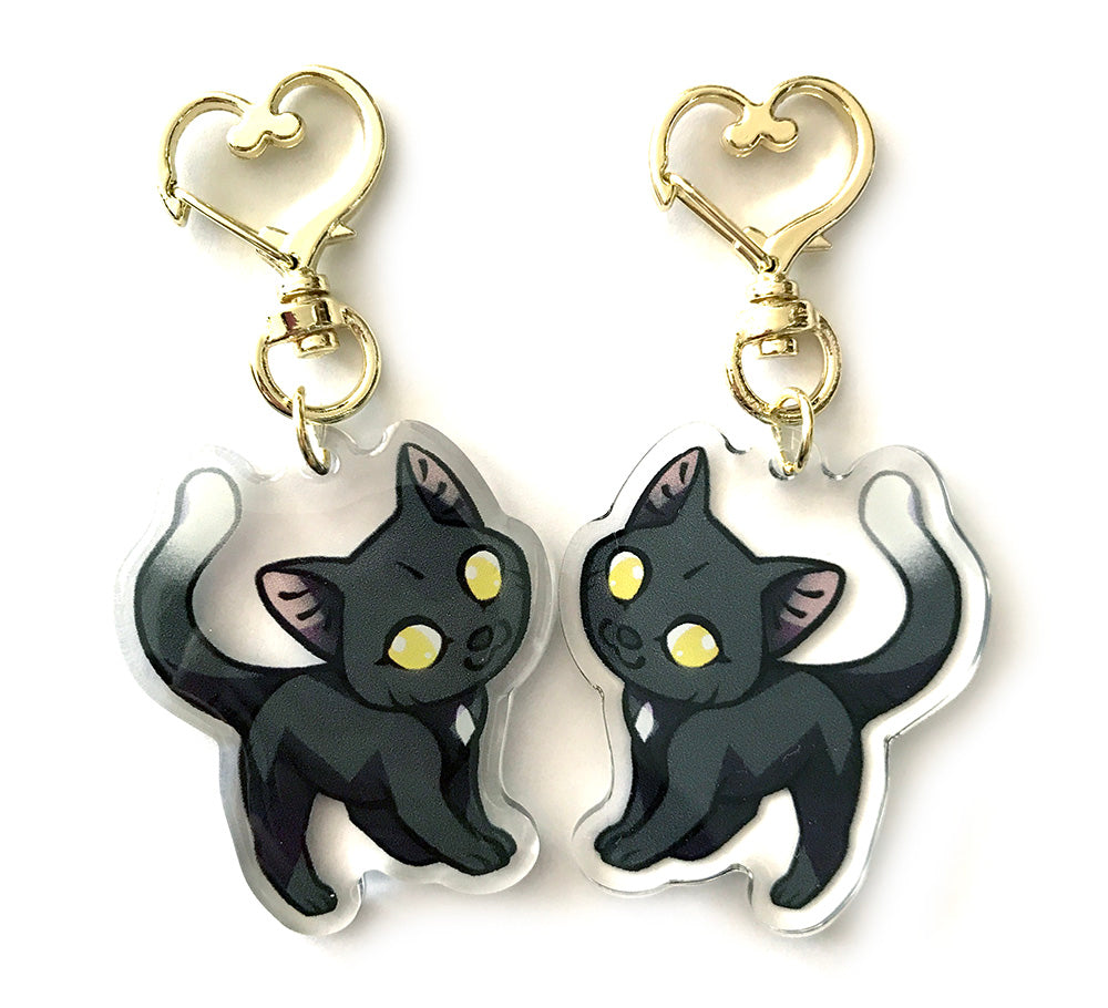 Ravenpaw Warrior Cats Keyring Charm – Shinepaw Design