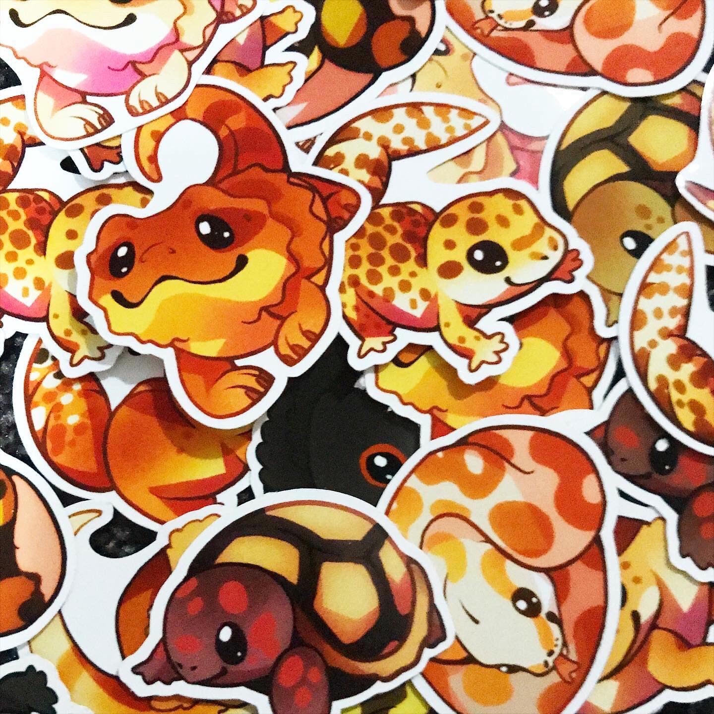 Cute Reptiles Sticker Set