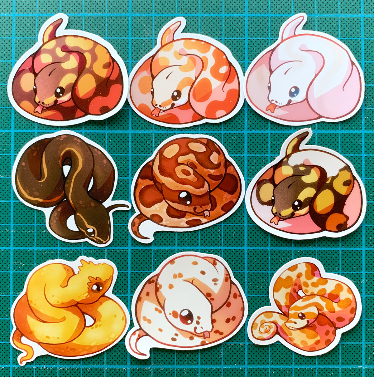 Custom Snake Stickers Cute Snake Sticker Set – Shinepaw Design