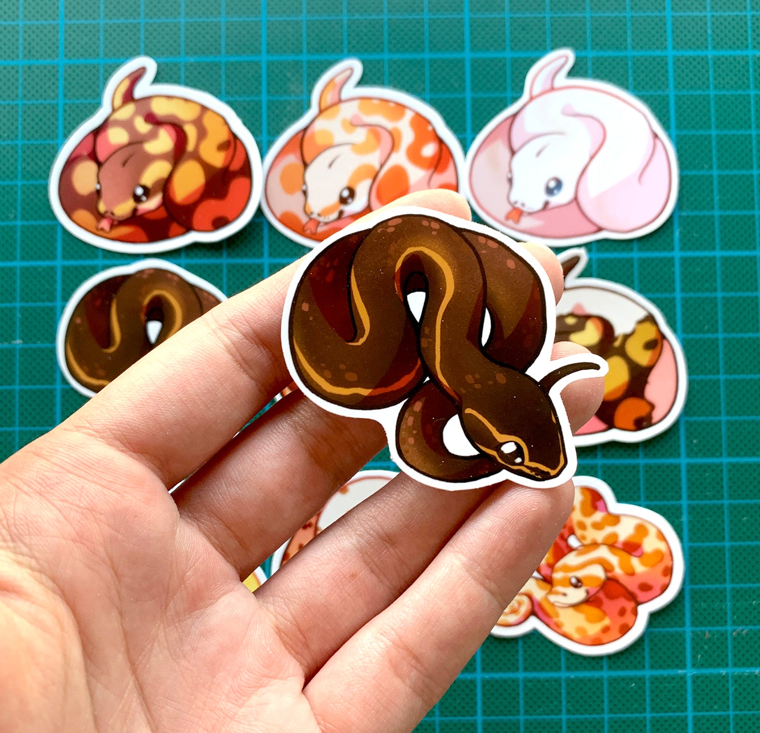 Custom Snake Stickers Cute Snake Sticker Set – Shinepaw Design