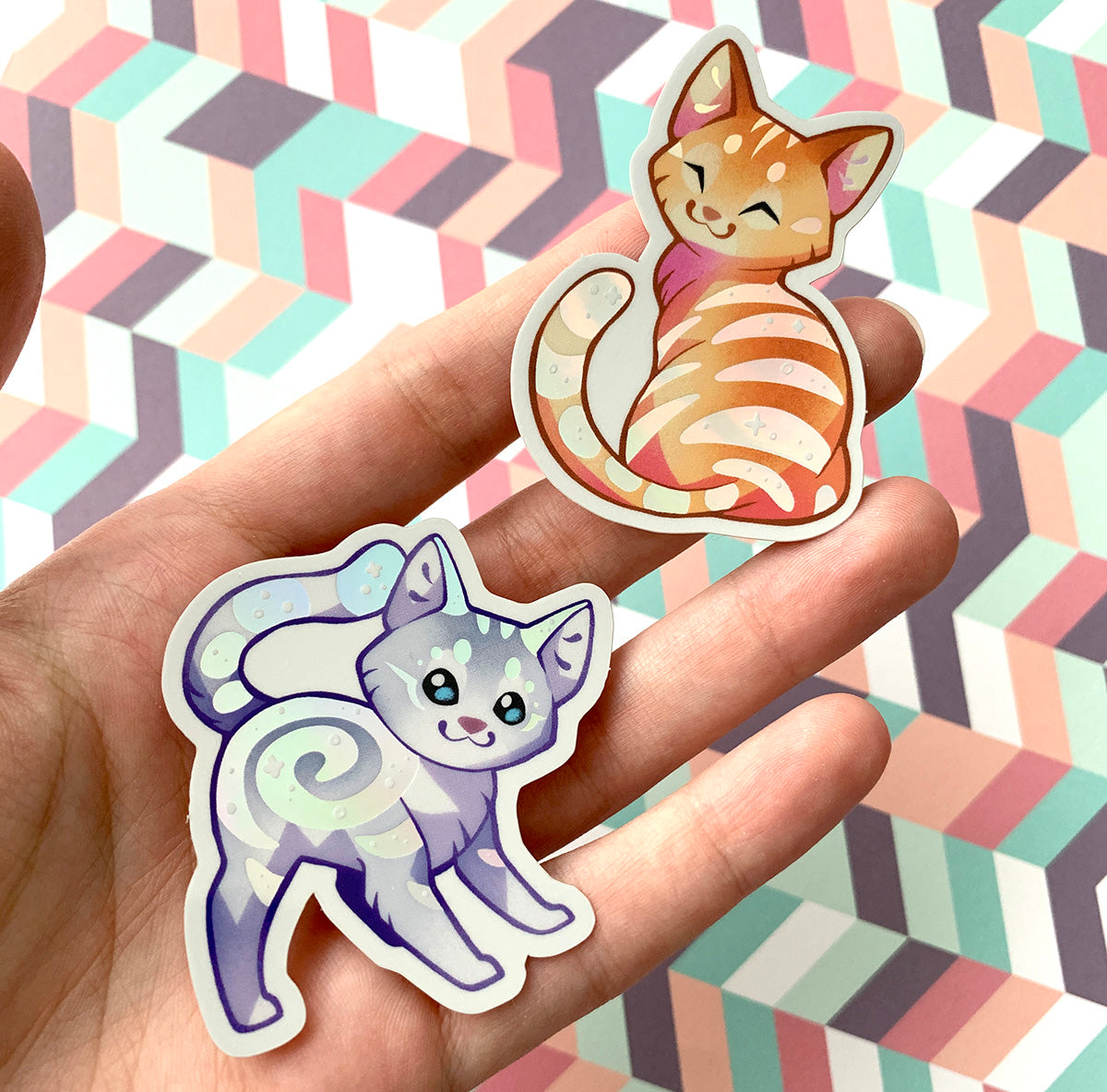 Holographic Cat Sticker set