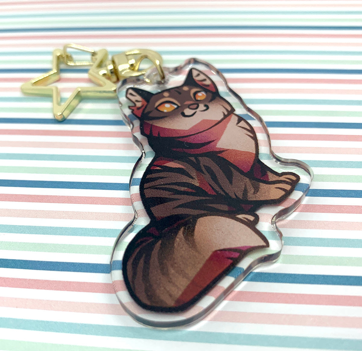 Ravenpaw Warrior Cats Keyring Charm – Shinepaw Design