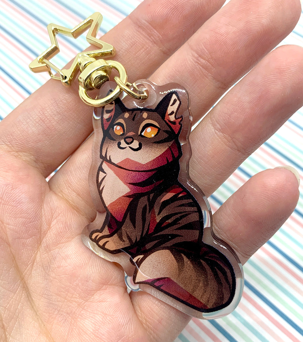 Ravenpaw Warrior Cats Keyring Charm – Shinepaw Design
