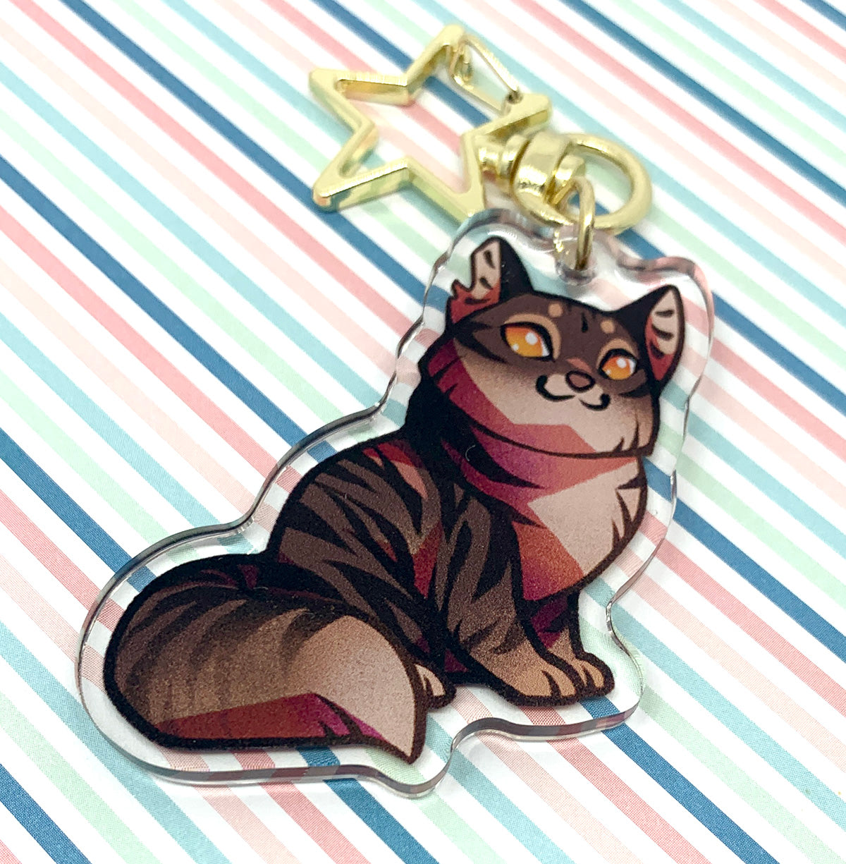 Tigerclaw Warrior Cats Keyring Charm